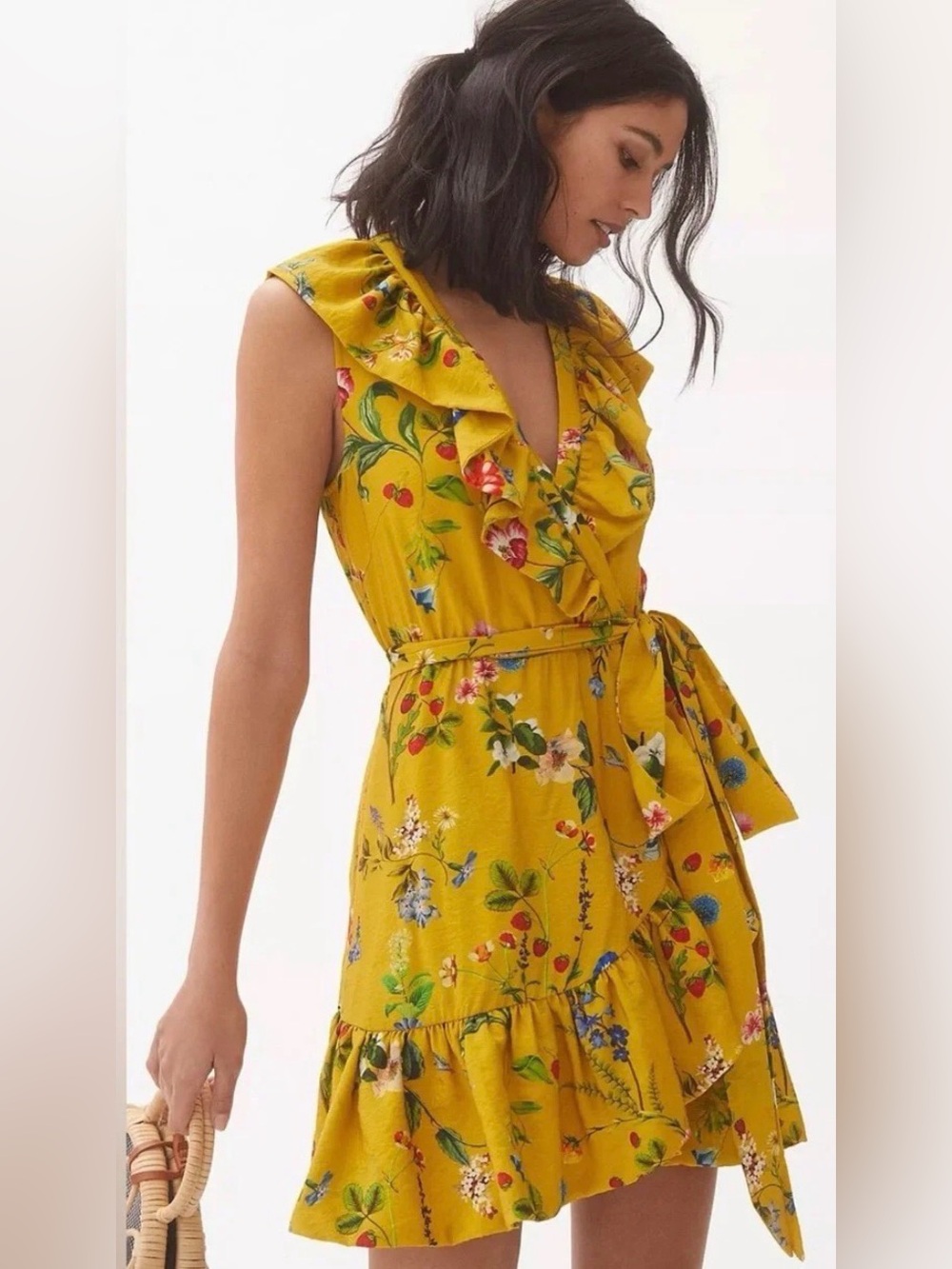 Anthropologie Maeve Floral Wrap Dress